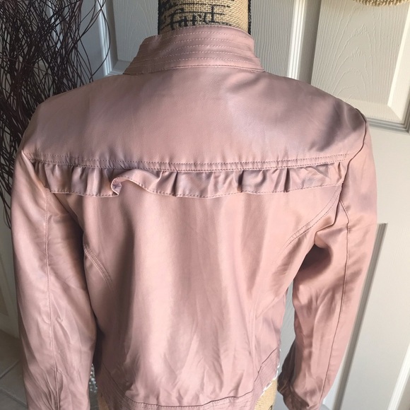 Blush Pink Vegan Leather Jacket - Picture 6 of 7